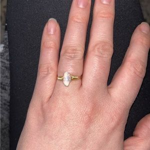 Gold wire moonstone ring size 7